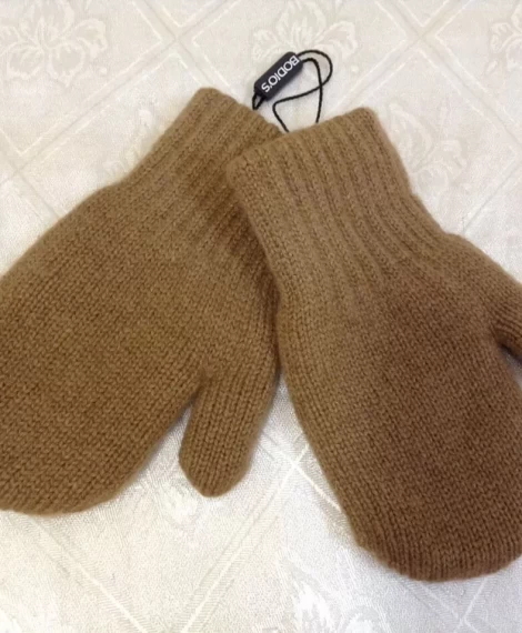 Варежки детские из пуха верблюжонка